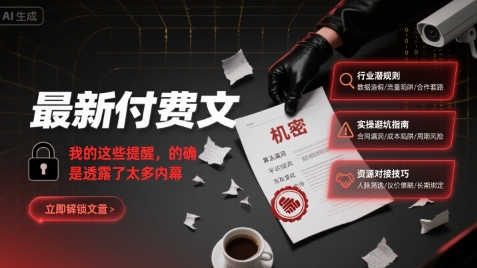 最新付费文：我的这些提醒，的确是透露了太多内幕-A5资源网