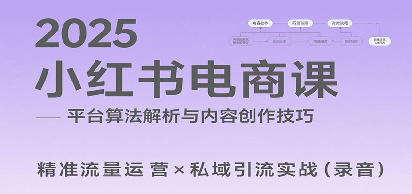 2025小红书电商课：解析算法，创作高转化内容，助力卖家获取流量实现变现(录音)-A5资源网