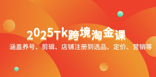 2025Tk跨境淘金课：涵盖养号、剪辑、店铺注册到选品、定价、营销等-A5资源网