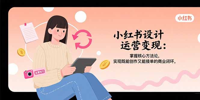 小红书设计运营变现：掌握核心方法论，实现既能创作又能接单的商业闭环-A5资源网