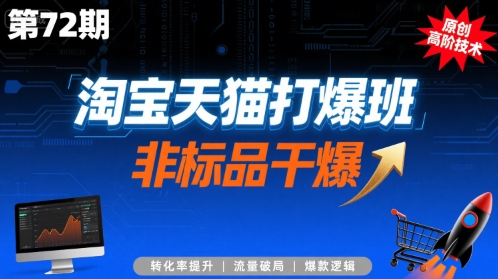 淘宝天猫打爆班原创高阶技术第72期，非标品干爆-A5资源网