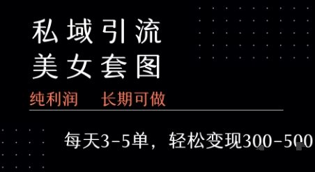 私域卖套图每天3-5单   每单利润99-2张+-A5资源网