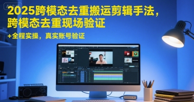 2025跨模态去重搬运剪辑手法，跨模态去重现场验证 +全程实操，真实账号验证-A5资源网