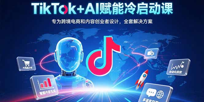 TikTok+AI赋能冷启动课：专为跨境电商和内容创业者设计，全套解决方案-A5资源网