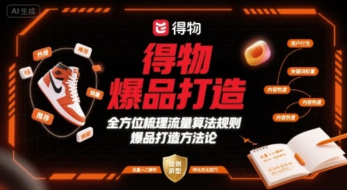 得物爆品打造，全方位梳理得物流量算法规则爆品打造规则-A5资源网