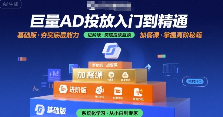 巨量AD投放入门到精通，基础版+进阶版+加餐课-A5资源网