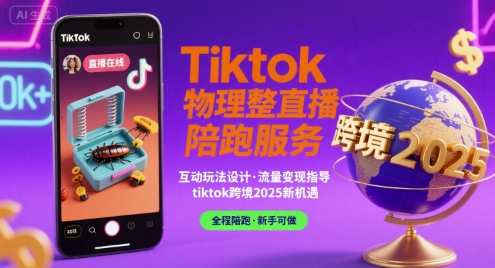Tiktok物理整蛊直播陪跑服务-tiktok跨境2025-A5资源网