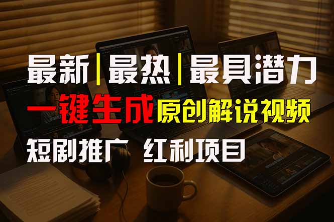 短剧推广新思路，AI一键生成原创解说视频，10分钟产出100条，30天赚了5.5w-A5资源网
