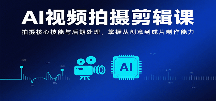 AI视频拍摄剪辑课，拍摄核心技能与后期处理，掌握从创意到成片制作能力-A5资源网