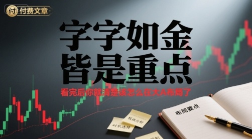 付费文章：字字如金 皆是重点， 看完后 你就清楚该怎么在大A布局了-A5资源网