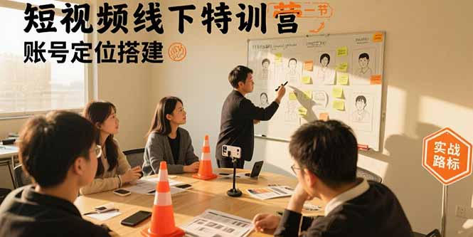 短视频线下特训营：账号定位搭建/口播号拍摄剪辑/直播间流量入口/变现实战-A5资源网