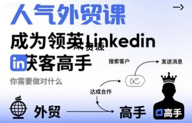 人气外贸课-成为领英Linkedin获客高手，你需要做对什么-A5资源网