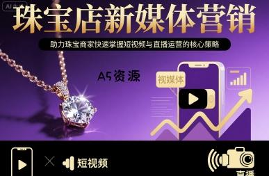 珠宝店新媒体营销，助力珠宝商家快速掌握短视频与直播运营的核心策略-A5资源网