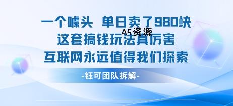 一个噱头单日卖了980米 这套搞钱玩法真厉害 互联网永远值得我们探索-A5资源网