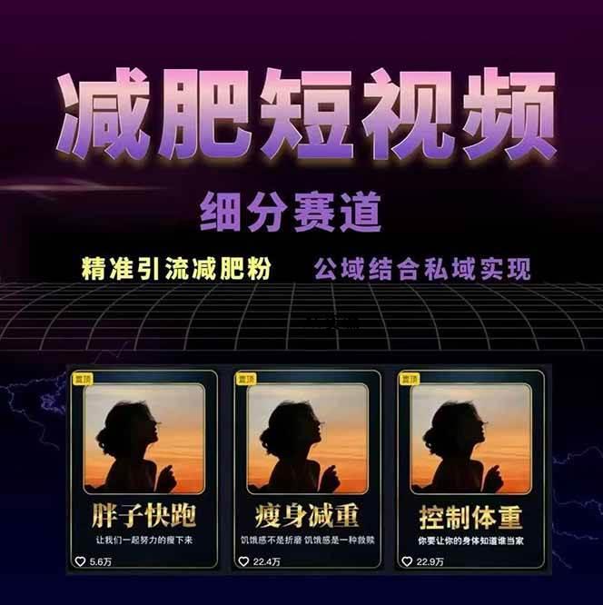 图片[2]-减肥短视频运营实战课：含素材制作、剪映教学，讲精准引流、变现设计与内容模板技巧-A5资源网