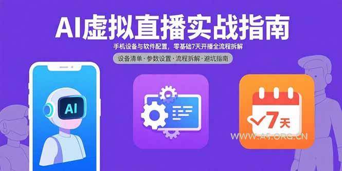 AI虚拟直播实战指南，手机设备与软件配置，零基础7天开播全流程拆解-A5资源网