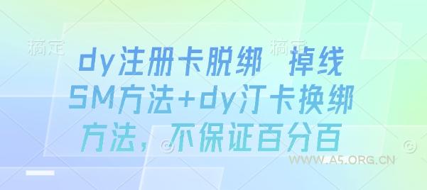 dy注册卡脱绑 掉线SM方法+dy汀卡换绑方法，不保证百分百-A5资源网