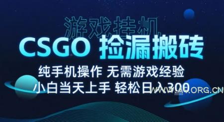 8月最新游戏搬砖，CSGO纯挂G，不需要玩游戏，实现真挂G，月入1W+【揭秘】-A5资源网