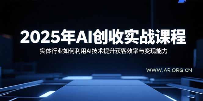 2025年AI创收实战课程：实体行业如何利用AI技术提升获客效率与变现能力-A5资源网