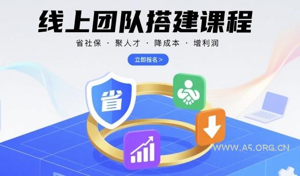 线上团队搭建课程，省社保，聚人才，降成本，增利润，团队管理必看-A5资源网