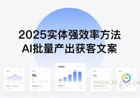实体强效率方法：AI批量产出获客文案，2025年普通人拥抱AI，实现实体创收-A5资源网