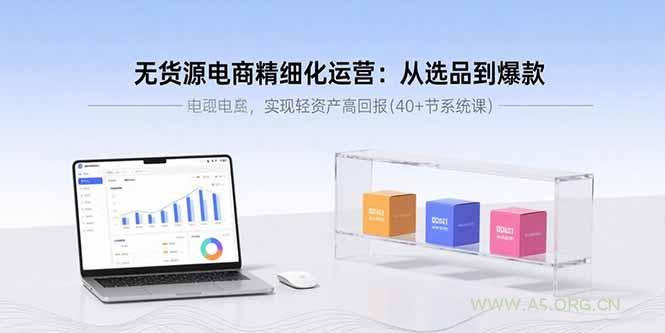 无货源电商精细化运营：从选品到爆款，实现轻资产高回报(40+节系统课-A5资源网