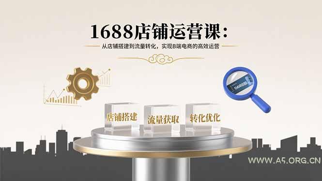 1688店铺运营课：从店铺搭建到流量转化，实现B端电商的高效运营-A5资源网