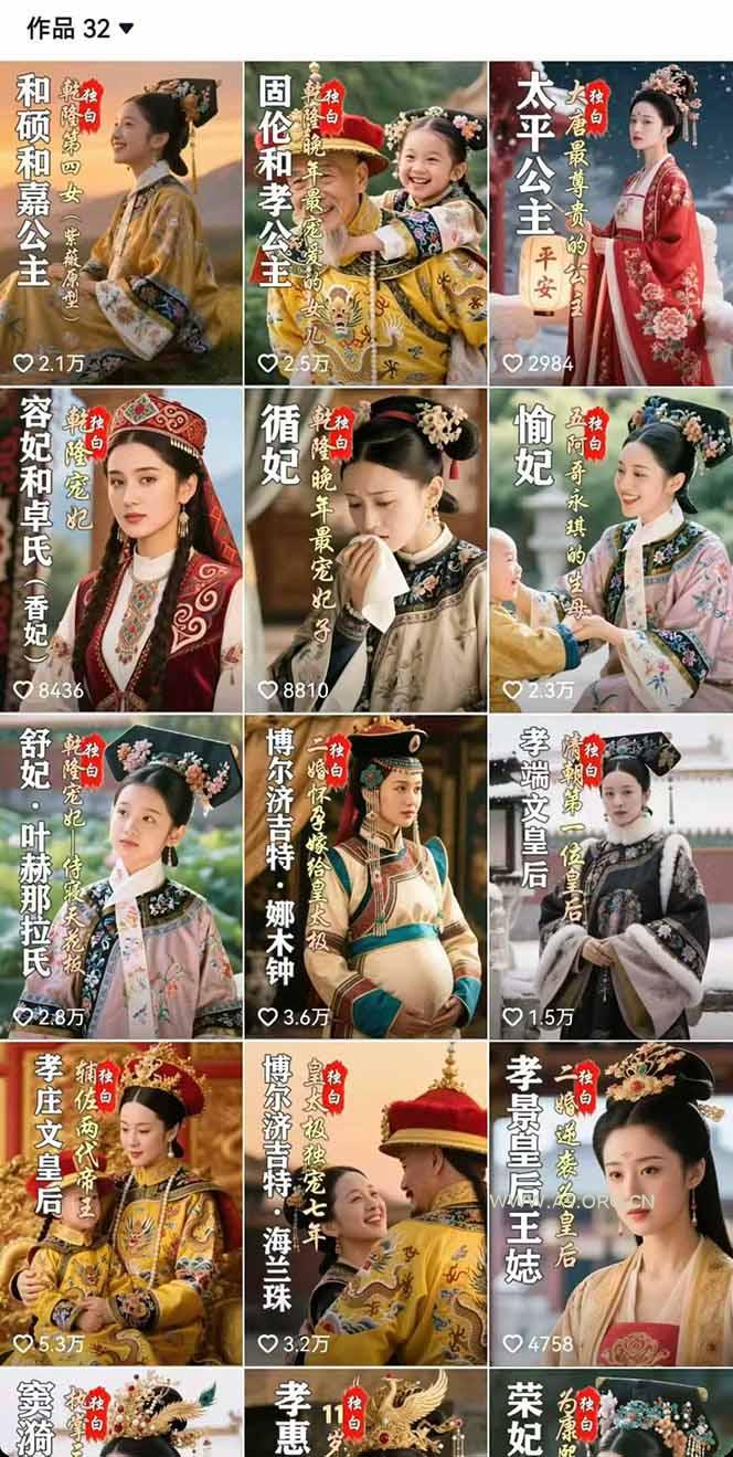 历史女性人物创作课：独白文案+AI克隆+蒙版剪辑，3个月涨粉22w+副业月入3w - A5资源网