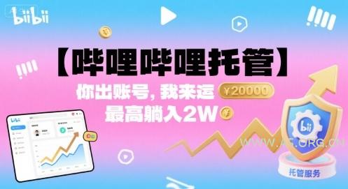 【哔哩哔哩托管】你出账号，我来运营，最高躺入2W【揭秘】-A5资源网