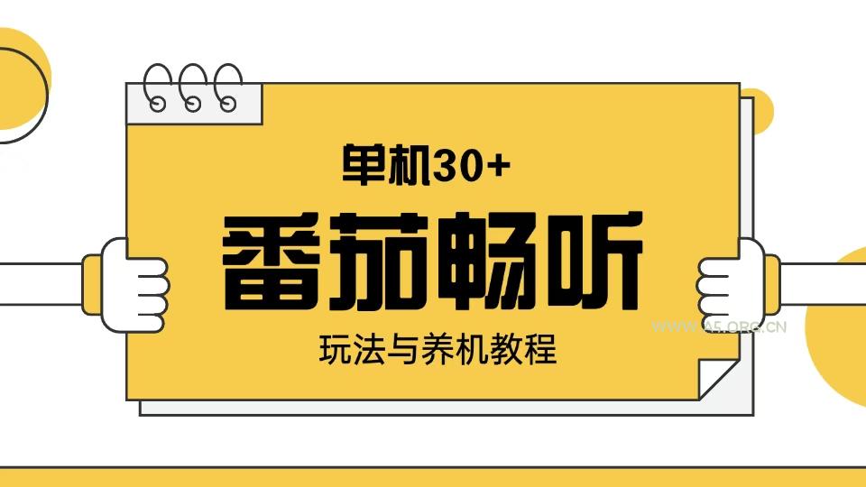 番茄畅听玩法与养机教程：单日日入30+。-A5资源网