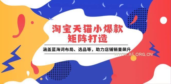 淘宝天猫小爆款矩阵打造：涵盖蓝海词布局、选品等，助力店铺销量飙升-A5资源网