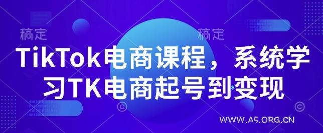 TikTok电商课程，​系统学习TK电商起号到变现-A5资源网