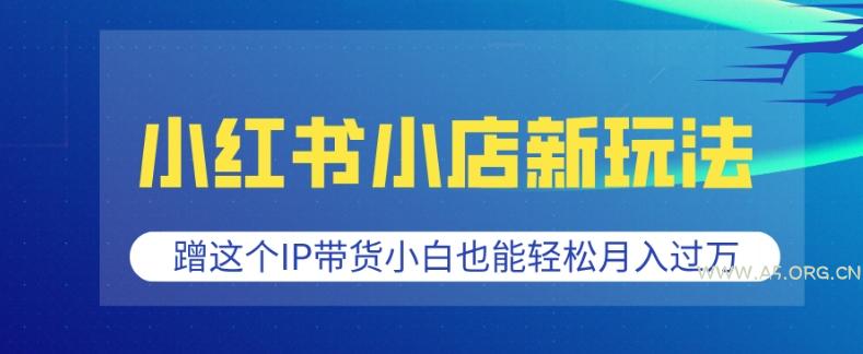 小红书小店新玩法，蹭这个IP带货，小白也能轻松月入过W【揭秘】-A5资源网