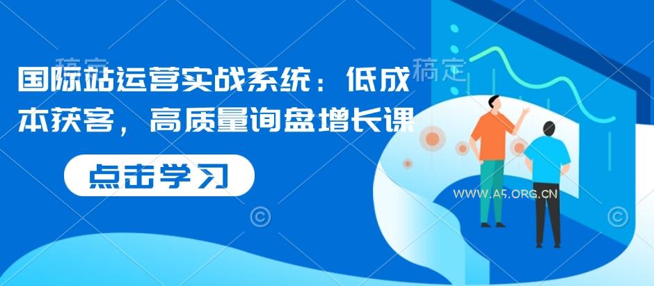 国际站运营实战系统：低成本获客，高质量询盘增长课-A5资源网