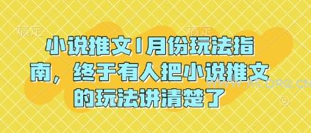 小说推文1月份玩法指南，终于有人把小说推文的玩法讲清楚了!-A5资源网