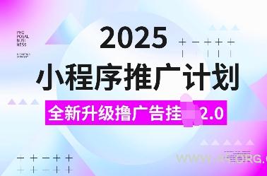 2025小程序推广计划，全新升级撸广告挂JI2.0玩法，日入多张，小白可做【揭秘】-A5资源网