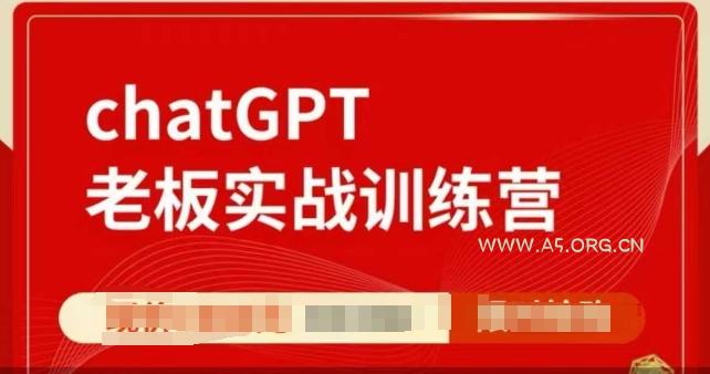 ChatGPT老板实战训练营，用GPT带飞，一人顶一个团队-A5资源网