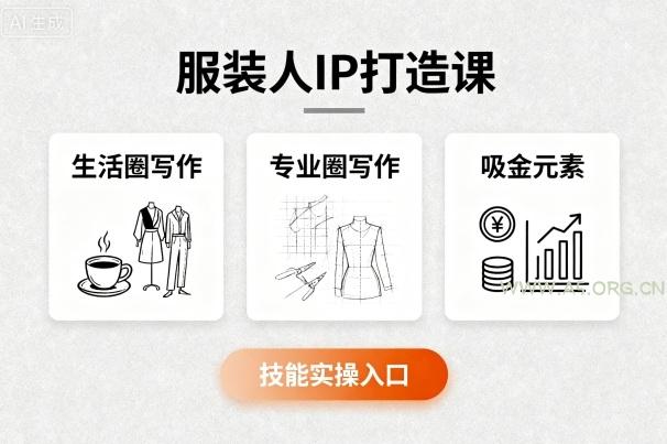 服装人IP打造课，文案创富+生活圈写作+专业圈写作+服装人专属+吸金元素+技能实操-A5资源网