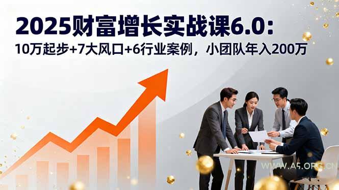 2025财富增长实战课6.0：10万起步+7大风口+6行业案例，小团队年入200万-A5资源网