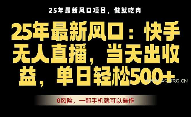 25年最新无人直播玩法，当天秒出单，一部手机就可操作-A5资源网