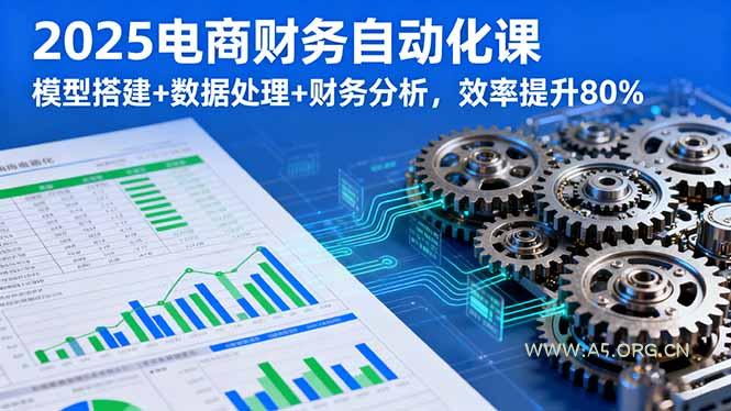 2025电商财务自动化课，模型搭建+数据处理+财务分析，效率提升80%-A5资源网