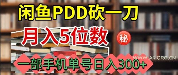 闲鱼PDD砍一刀，一部手机就可以操作，单号日入3张-A5资源网