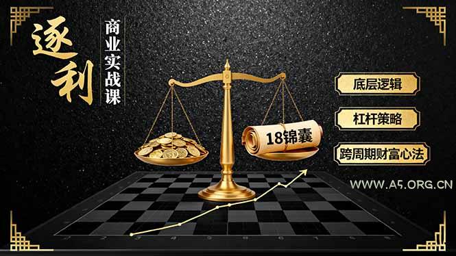《逐 利》商业实战课，底层逻辑、杠杆策略、18锦囊，跨周期财富心法-A5资源网