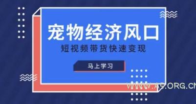 宠物赛道快速变现精品课，宠物经济风口，短视频带货快速变现-A5资源网