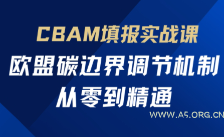 欧盟CBAM填报实战从零到精通-A5资源网