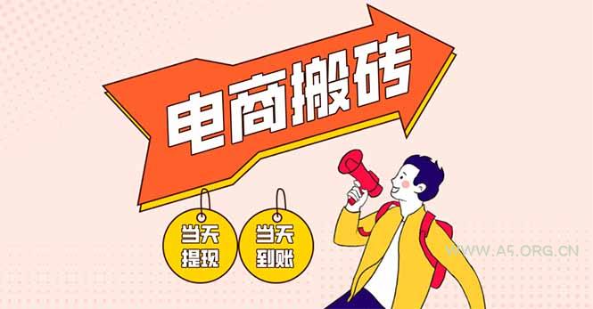 电商搬砖项目，单机日收益300+，非常暴力，小白上手就会-A5资源网