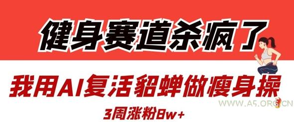 健身赛道杀疯了？我用AI复活貂蝉做瘦身操，3周涨粉8W-A5资源网