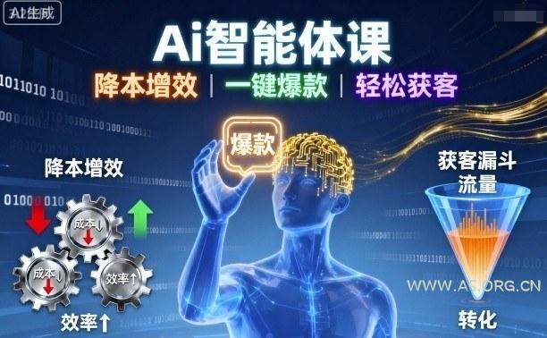 Ai智能体课，降本增效，一键爆款，轻松获客-A5资源网