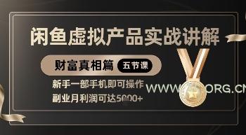 精品！闲鱼虚拟产品实战讲解，新手一部手机即可操作，副业月利润可达5k+-A5资源网