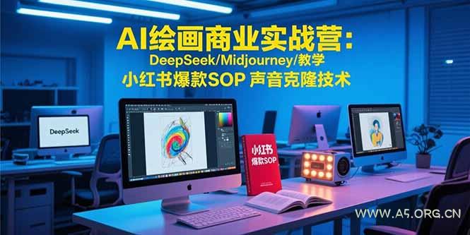 AI绘画商业实战营：DeepSeek/Midjourney/教学 小红书爆款SOP 声音克隆技术-A5资源网